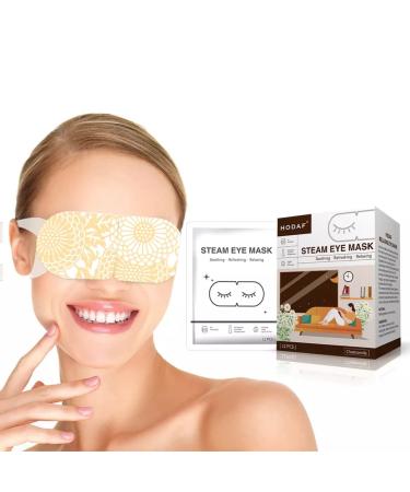 NEW UPDATED 12 Pcs Gentle Steam Eye Mask | Chamomile Self Heating Gentle Warm Steam Eye Mask for Dry Eyes| Masks for Dark Circles Relaxation and Puffy Eyes |Disposable Hot Sleep Eye Mask