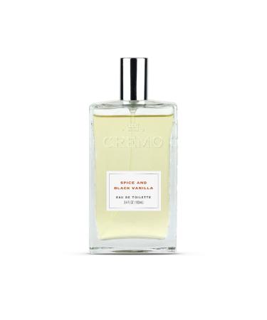 Cremo Spice & Black Vanilla Cologne Spray, An Explosion of Vibrant Spices, Tobacco and Black Vanilla, 3.4 Oz