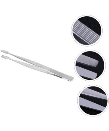 OSALADI Tweezers Stamp Tweezer Stainless Steel Tweezer Stamp Picking Tweezer Beauty Tools Lash Tweezer Pliers Tool Nipper Grafting Lash Supplies Tweezer for Stamp Portable Seal Collector 11CM Silver - Buy Online on SooperMarket.com
