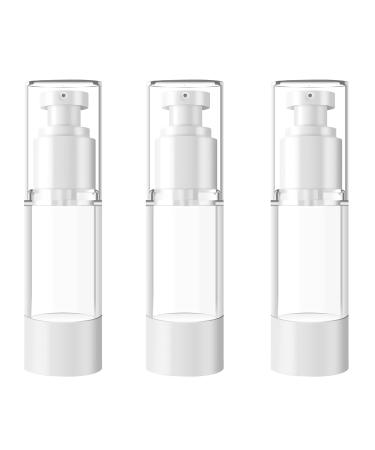TIANZD 3Pcs Empty 30ml Transparent Airless Pump Bottles Refillable Clear Travel Vacuum Lotion Pump Containers for Cosmetic Foundation Lotion Gel - No Straw Required