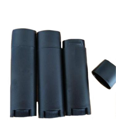 FZBNSRKO 5ml 100 Pcs Frosted Black Empty Oval Deodorant Lip Balm Tubes Twist-up Refillable Mini Size Containers for Carry-On Travel DIY Deodorants 100 Count (Pack of 1)
