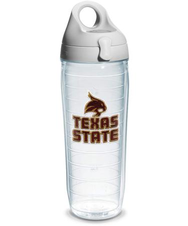 Tervis Made in USA Double Walled Texas State Bobcats Insulated Tumbler Cup Keeps Drinks Cold & Hot, 16oz 4pk, Emblem Gray Lid 24oz Water Bottle