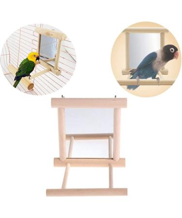 Hanging Bird Mirror Swing Toy - Interactive Play for Small Parrots & Birds - 2PCS - Buy Online on SooperMarket.com