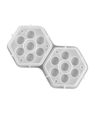 Operitacx Box Dice Box Mold Resin Epoxy Silicone Mold Epoxy Silicone Casting Mold Seven Piece Set Hexagon