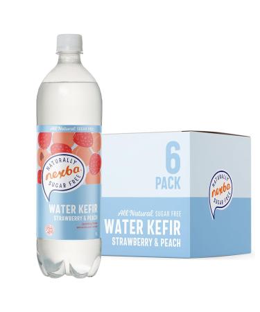 Nexba Strawberry & Peach Water Kefir 1 Litre (Pack of 6)