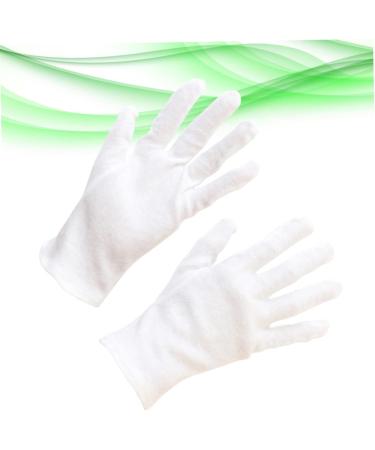 PLAFOPE 12 Pairs Moisturizing Jewelry Inspection Lab Glove Hand Hair Salon The Ove Glove Stretchable Lining Glove Cotton White L1:23X10cm White - Buy Online on SooperMarket.com