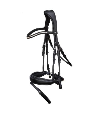Schockem hle Malibu Anatomic Snaffle Bridle Black Full Size