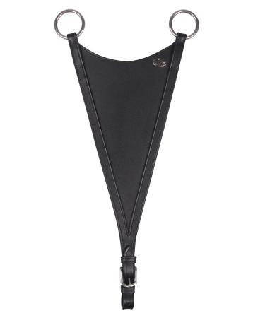 QHP Martingale Fork Closed Leather (Warmblood black) Warmblood Black