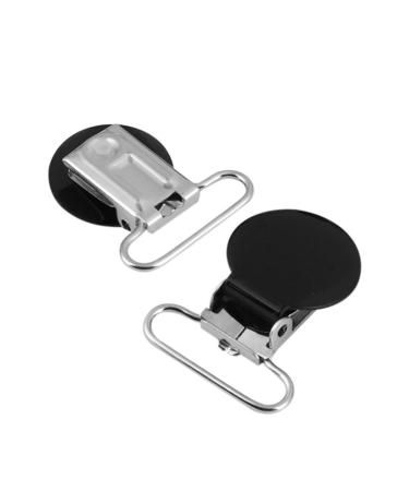 Hzyyier 10-Pack Metal Round Pacifier Clips - Black Toy & Pacifier Holders for DIY Projects | International Shipping Available - Buy Online on SooperMarket.com