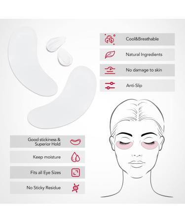 Lunamoon Eye Pads for Eyelash Extensions | 50 Pairs Black Gel Patches - Ideal for Lifting Coloring & Care - Buy Online on SooperMarket.com