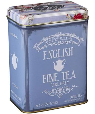 New English Teas Floral Tea Tin with Earl Grey Loose-Leaf Tea 125g - Pack of 1 - Buy Online on SooperMarket.com