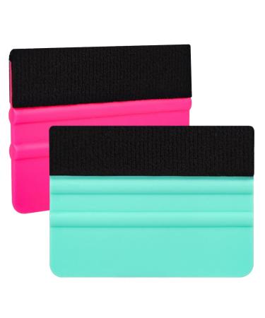 Squeegee for Vinyl - 2Pack Felt Squeegee Tool Craft Adhesive Vinyl Cricut Scraper for Car Film Wrap Sign Making DIY Crafting Window