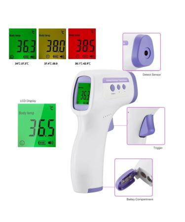 Forehead Digital Thermometer Body Temperature Fever Measure Tool for Baby Adults Non Contact Infrared Medical Thermometer (HG01) - Buy Online on SooperMarket.com