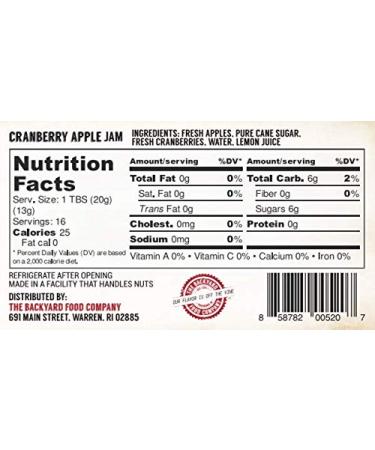Backyard Food Co. Cranberry Apple Jam - 7.6 oz Jar | New England Recipe - Buy Online on SooperMarket.com