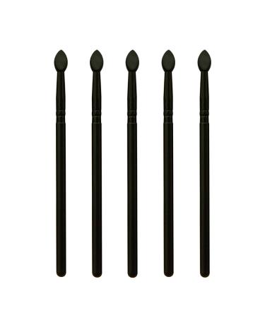 LORMAY 5 Pcs Silicone Eyeshadow Brushes. Professional Applicators for Glitter Shimmer Eyeshadow (Black)