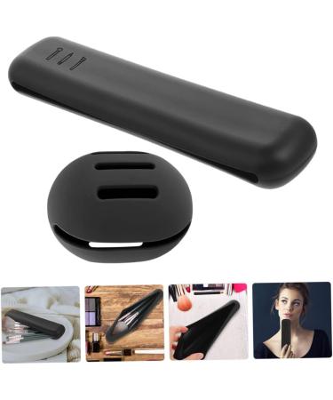 Mikinona 1set Powder Puff Storage Box Make up Travel Egg Rack Silica Gel Black 20X4.8CM - Buy Online on SooperMarket.com