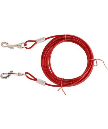 Wolike Dog Tie Out Cable and Stake Dog Wire Traction Rope Heavy Duty Stake-Out Dog Spike Spiral Pet Fixed Pile Outdoor Grass Dog Towing Rope (16FT/5M Red) 16FT/5M Red - Buy Online on SooperMarket.com