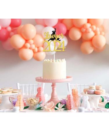 Lawyer Graduation Cake Topper Congrats Lawyer Cake Topper Law School Graduation Cake Topper Law School Graduation Party Decorations Gold Black - Buy Online on SooperMarket.com