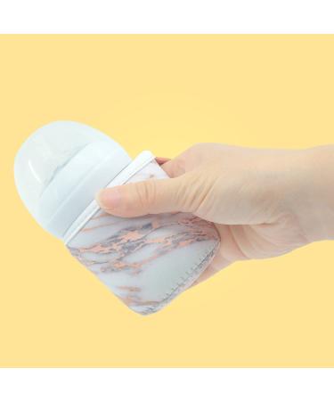 Milkboozii 4oz to 5oz Baby Glass Bottle Sleeve Reusable with Handle Neoprene Holder Moisture  Non-Slip Grip Insulator Covers for Natural Philips Avent Bottle (C   Wide Neck  White Marble) C - Wide Neck White Marble - Buy Online on SooperMarket.com