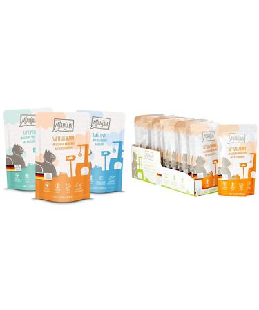 Mjamjam Mjamjam - Mix package IV 12 x 125g 1 -pack (1 x 1.5 kilograms) & premium wet food for cats - squeezing - juicy chicken on delicious carrot 12 x 125 g) bundle with wet feed for cats chicken