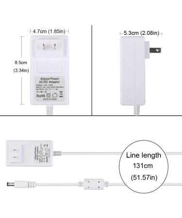 AlloverPower 12V 3A Charger for 4moms mamaRoo 2/4 & Rockaroo Baby Swing - Replacement AC Adapter (6.3Ft) - Buy Online on SooperMarket.com