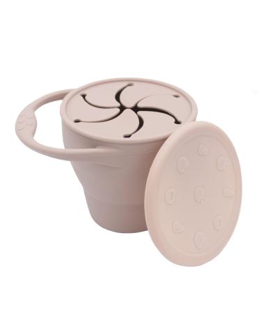 BapronBaby Silicone Collapsible Snack Cup (Fawn) - 100% Food Grade Silicone - BPA  Phthalate  and Latex Free - Dishwasher Safe - 6 Months+