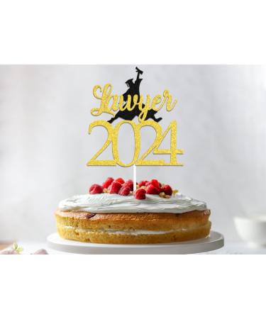 Lawyer Graduation Cake Topper Congrats Lawyer Cake Topper Law School Graduation Cake Topper Law School Graduation Party Decorations Gold Black - Buy Online on SooperMarket.com