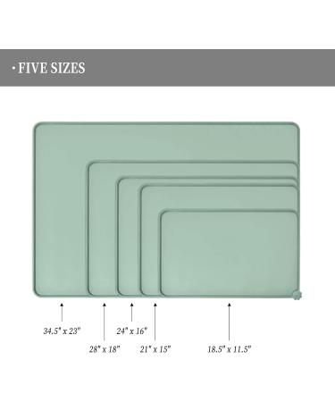 Reopet Silicone Pet Feed Mats - Waterproof Dog & Cat Space Mats with Elevated Edges - Sizes 47x30 cm (1-Pack) - Optimal for Mess-Free Feeding - Buy Online on SooperMarket.com