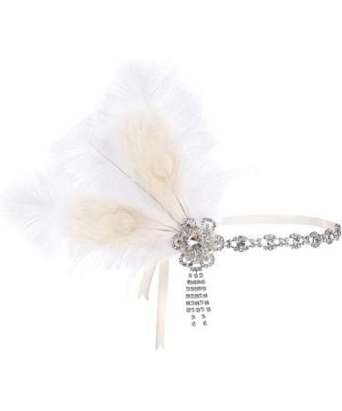 1920s Headband Vintage Flapper Headband Roaring Headpiece 20s Great Headpiece with Peacock Flapper Hair 1920s Accessories for Women - Buy Online on SooperMarket.com