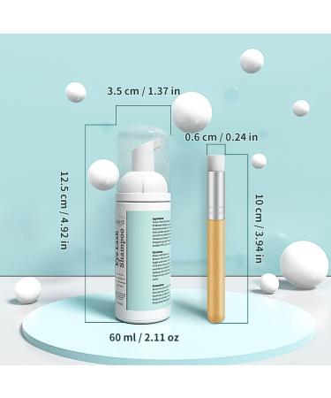 Eyelash Extension Shampoo & Brush - Paraben & Sulfate Free, 2.11 fl oz - Safe for Natural Lashes, Non-Irritating - Ideal for Salon and Home Use - Buy Online on SooperMarket.com