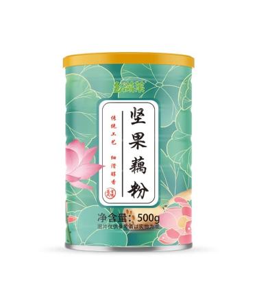 Black Sesame Fruit and Nut Lotus Root Powder Soup Instant Brewed Breakfast Nut Lotus Root Powder Soup Nutritious and Healthy Porridge (5 can)