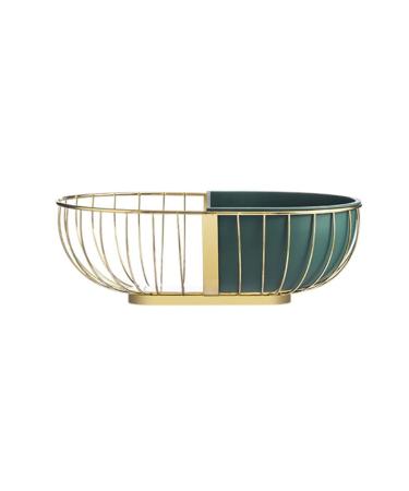 Fruit Basket Bowl Metal Fruit Plate Modern Hollow Double Basket Art Fruit Bowl Home Living Room Kitchen Storage Fruit Dish Restaurant Desktop Snack Bowl Fruit Bowls