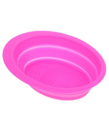 FRCOLOR Cleaning Pad Brush Cleaner Silicone Makeup Cleaning Brush Silicone Brush Cleaning Mat Brush Cleaning Pad Cleaning Scrubber Tool Brush Cleaner Brush Washer 14.5x11cm Rosy