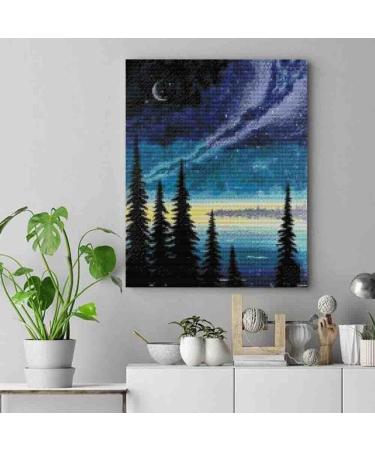 KYOQFVN Cross Stitch Kits - Moon & Mountain 4 Pack for Beginners - Embroidery Arts and Crafts - Buy Online on SooperMarket.com