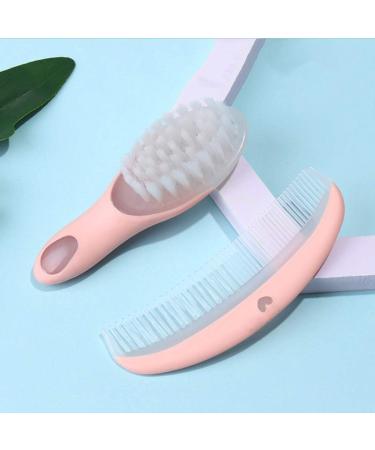 EXCEART Newborn Baby Comb and Brush Set with Baby Wipes - Baby Essentials Kit for Infant Massage and Toddler Hair Care (Pink) - Buy Online on SooperMarket.com