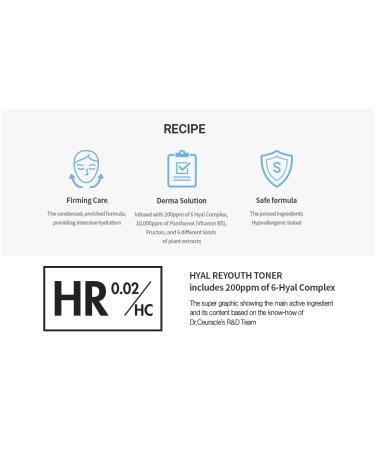 Dr.Ceuracle Hyal Reyouth Toner - Fast Absorbing Hydration Hyaluronic Acid & Panthenol for Radiant Skin | Moisturizing & Firming for Dry/Combination Skin - Buy Online on SooperMarket.com