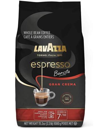 Lavazza Espresso Gran Crema Whole Bean Coffee Blend Medium Espresso Roast 2 x 1kg Pack