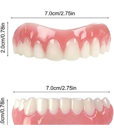 Buy Dentures & Cosmetic Veneers - Temporary Prosthesis & Silicone Tooth Plates for Men & Women - 2PCs International Shipping - Buy Online on SooperMarket.com