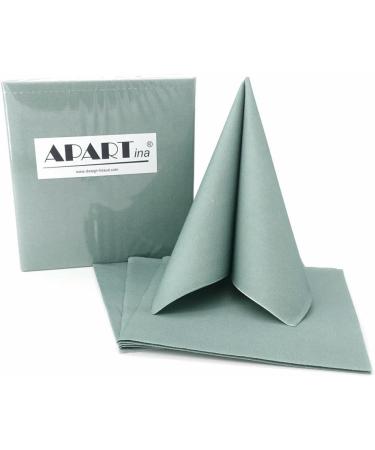 50 APARTina Eucalyptus Green Airlaid Napkins - Fabric-like 33x33 cm | Premium International Shipping - Buy Online on SooperMarket.com