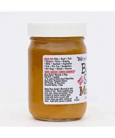 Bone Suckin' Sweet Spicy Mustard 12oz - Pack of 2 | 12 Ounce Delicious Condiment - Buy Online on SooperMarket.com
