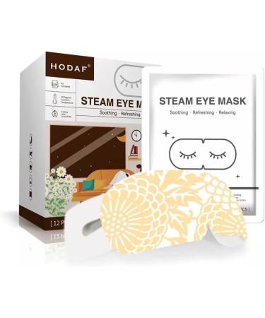 NEW UPDATED 12 Pcs Gentle Steam Eye Mask | Chamomile Self Heating Gentle Warm Steam Eye Mask for Dry Eyes| Masks for Dark Circles Relaxation and Puffy Eyes |Disposable Hot Sleep Eye Mask - Buy Online on SooperMarket.com