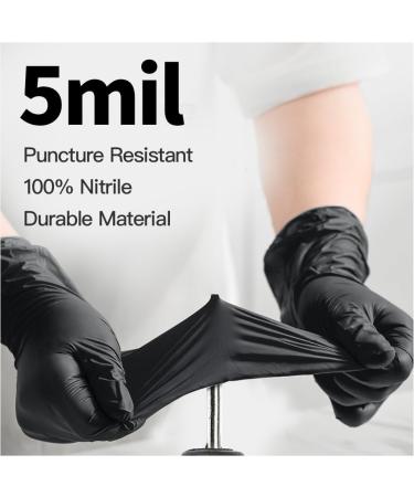 Supmedic Black Nitrile Exam Gloves 5 mil Powder-Free Latex-Free Box of 100 pcs - Large Size - Buy Online on SooperMarket.com