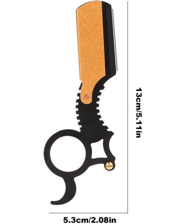 Premium Incaled Razor Puzzle Game Stainless Steel Straight Edge Mustache Cleaner for Camping Travel and Salons Black Gold Edition - Buy Online on SooperMarket.com
