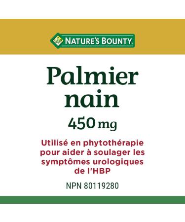 Nature's Bounty Saw Palmetto Pills and Herbal Health Supplement Helps Relieve Urologic Symptoms 450mg 100 Capsules Multi-colored - Buy Online on SooperMarket.com