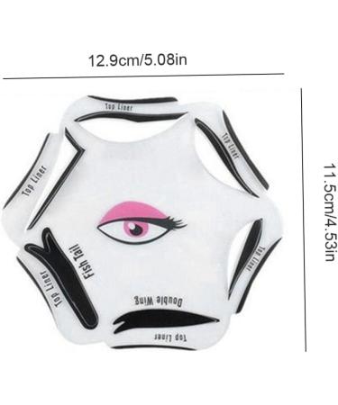 1PC Eyeliner Stencil 6 in 1 Eyeline Guide Template Eyeliner Stamp Eye Makeup Template Cat Liner Makeup Tool for Eyes - Buy Online on SooperMarket.com