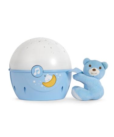 Chicco Next2Stars Baby Night Light Blue | Star Light Projector for Cots and Cribs Sound Sensor 3 Light Effects and Music