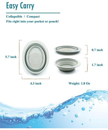 Freetune Foldable Shaving Bowl - Silicone Rubber Pocket Size Durable & Flexible - Ideal for Travel in Violet - Buy Online on SooperMarket.com