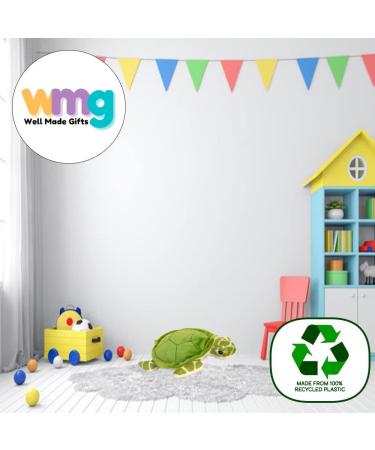 Deluxe Paws Plush Eco-Friendly Turtle Toy - 100% Recycled Materials - Buy Online on SooperMarket.com