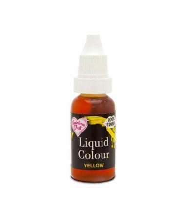 Rainbow Dust Liquid Colour Yellow 16ml - Liquid Air Brush Colour and Food Colouring