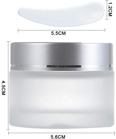 Buy 50ml Matte Glass Cream Cans - 4pc Set with Silver Lids | Ideal for Cosmetics Lotions Essential Oils & Travel | Empty Glass Containers - Buy Online on SooperMarket.com